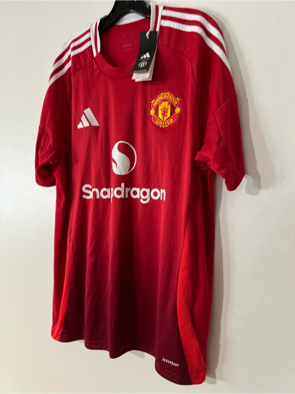 adidas Manchester United Red and White Home Jersey - Picture 2 of 11